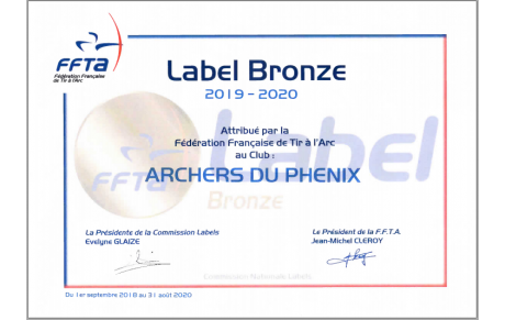 Label de Bronze 2019/2020