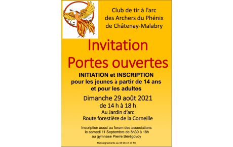 Portes ouvertes dimanche 4 septembre de 14h à 18h